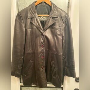 Vintage Kit Leather Blazer size Medium